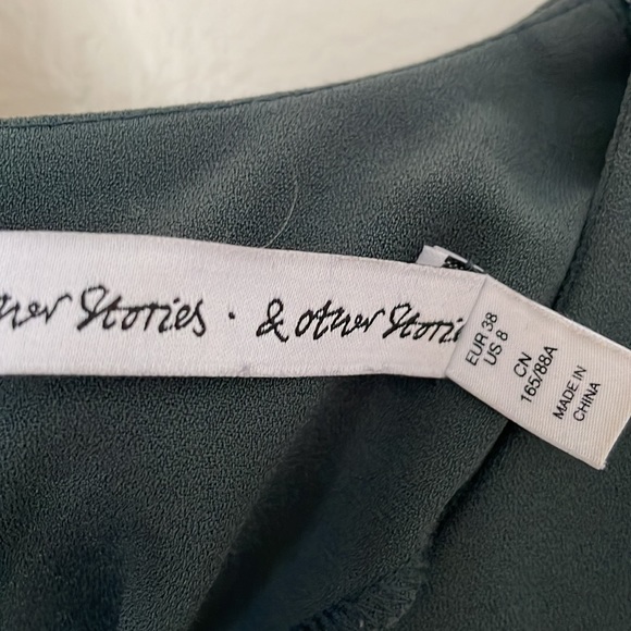 & Other Stories: Adorable deep teal/emerald/pine dress - Picture 5 of 7